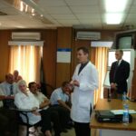 Dr. Carey with American military doctors speaking to Iraqi doctors