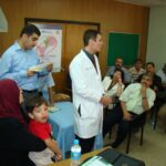 Lecturing to Iraqi doctors about pediatric patient